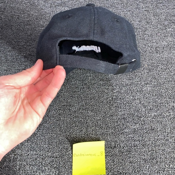 HempX Embroidered Black Adjustable Hat w/ Cigarette Holder - Picture 2 of 4